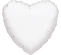 Amscan Anagram 1059501 - Metallic White Foil Heart Balloon - 18 Inch