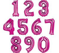 Amscan Anagram 2829001 - Number 6 Pink Foil Balloon - 32"