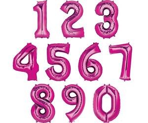 Amscan Anagram 2829001 - Number 6 Pink Foil Balloon - 32", 34"