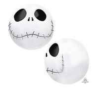 Amscan Anagram 2902701 - Halloween Jack Skellington White Skull Orbz Foil Balloon - 16"