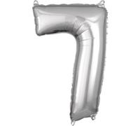 Amscan Anagram 3196101 - Number 7 Silver Foil Balloon - 26"