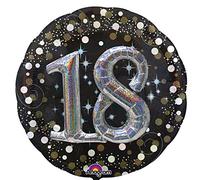 Amscan Anagram 3451101 - Gold Sparkling Celebration 18th Birthday Round Foil Balloon - 36 Inch