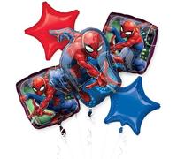 Amscan Anagram 3466701 - Spider-Man Foil Balloon Bouquet - 5 Pieces