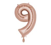 Amscan Anagram 3660401 - Number 9 Rose Gold Foil Balloon - 15"