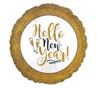 amscan Anagram 3675901 18" Std Printed Foil Balloon Gold Glitter New Year 1PK