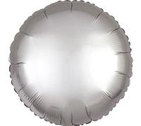 Amscan Anagram 3680602 - Satin Luxe Silver Heart Foil Balloon - 18"