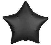 Amscan Anagram 3803601 - Satin Luxe Onyx Black Foil Star Balloon - 18 Inch, standard size