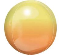 Amscan Anagram 3984801 - Ombre Yellow and Orange Orbz Foil Balloon - 16 Inch