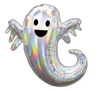 Amscan Anagram Foil Balloon 3998601 – Halloween Iridescent Ghost SuperShape 28"