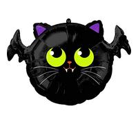 Amscan Anagram 4195201 - Halloween Black Bat-Cat Shape Foil Balloon - 20"