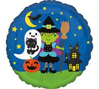 Amscan Anagram 4195801 - Halloween Witch and Friends Round Foil Balloon - 18 Inch