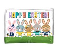 Amscan Anagram - 4234601 - Happy Easter Bunnies Foil Balloon - 18 Inch