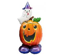 Amscan Anagram 4242011 - Halloween Pumpkin & Ghost AirLoonz Air-filled Foil Balloon - 56"