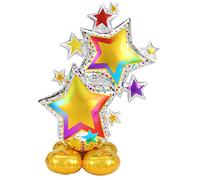 Amscan Air-Filled Foil Balloon Anagram 4246411 - Colourful Star Cluster Airloonz 59"