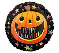 Amscan Anagram 4316701 - Smiley Halloween Pumpkin Round Foil Balloon - 17 Inch