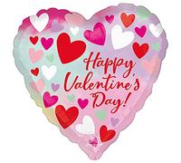 Amscan Anagram 4365701 - Pastel Happy Valentine's Day Heart Foil Balloon - 18"