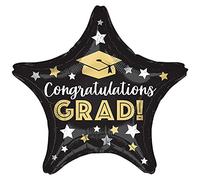 Amscan Anagram 4420901 - Congratulations Grad Star Foil Balloon - 18 Inch