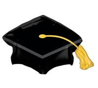 Amscan Anagram 4445701 - Black Graduation Cap Foil SuperShape Balloon - 31 Inch