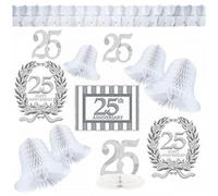 Amscan Anniversary Decoration Set Silver (One Size)