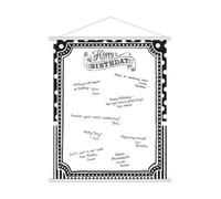 Amscan Birthday Sign In Sheet in Black Amscan Black