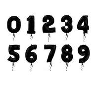 Amscan Black Supershape Number Balloons Black (9)