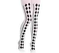 amscan Black & White Harlequin Adult Tights, 1 Pc.