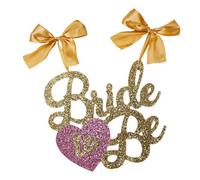Amscan Bride To Be Glitter Chair Decoration (Pack Of 8) Gold/pink (One Size)