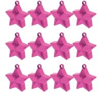 Amscan Bright Pink Star Foil Balloon Weight (6oz.) - Pack Of 1 - Versatile Centerpiece & Anchor For Balloon