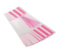 amscan Bright Pink Striped Party Treat Bags - 10 Pcs