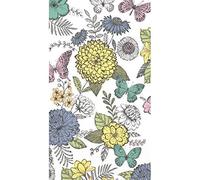 Amscan Butterfly Sketch Disposable 2 Ply Paper Guest Towels Tableware (16 Piece), 8" x 4.5", Pastel [Parallel Import]