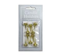 Amscan Candle Holders Cake Party Accessory, Pack of 10, Gold