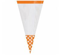 amscan Candy Buffet Cone Polka Dots Bags Orange