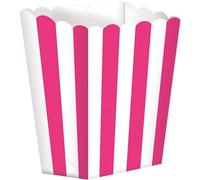 Candy Buffet Popcorn Treat Boxes Bright Pink /5