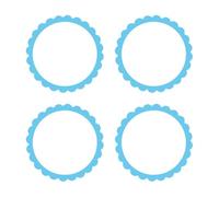 Amscan Candy Buffet Scalloped Labels Caribbean Blue