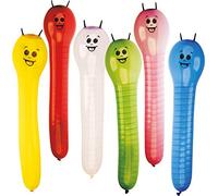 amscan Caterpillar Shaped Latex Balloons 6 Pack