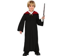 FIESTAS GUIRCA Student of Magic Fancy Dress Kids - Black Magician Robe - Wizard Fancy Dress Costumes for Kids Size 7-9 Years