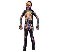 amscan Childs Glow in the Dark Skeleton Jumpsuit Fancy Dress Halloween Costume (Age 8-10 Years)