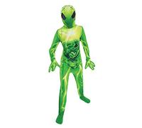 amscan Childs Green All in One Alien Costume with Hooded Mask