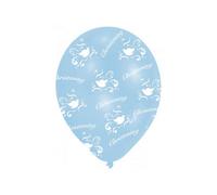 Amscan Christening Balloons (Pack Of 6) Blue/white (One Size)