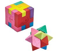 amscan Colorful Puzzle Cube Eraser Party Favor - 4 Pcs.