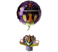 Amscan Congratulations Champagne Pop Up Weight Foil Balloon