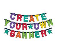 Amscan Create Your Own Rainbow Banner Letter Cut-out Banner Kit - 1 pc