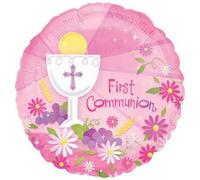 Amscan First Holy Communion Foil Balloon Pink (One Size)