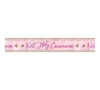 Amscan Foil First Holy Communion Banner Pink/gold (One Size)