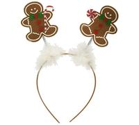 amscan Gingerbread Glitter Head Boppers-1 Pc, Brown, One Size, 398902