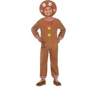 Amscan Gingerbread Man Christmas Boys Childs Kids Fancy Dress Costume 8/10 years