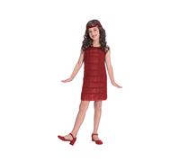 Amscan Girls 1920s Red Flapper Dress Gatsby Flapper Style Costume Age 6-8 Years