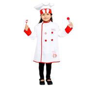 amscan Girl's 9907540 Dress Up, Red and White, 3-4 Years UK