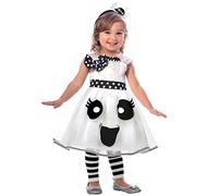 amscan Girls Cute Happy Ghost Halloween Fancy Dress Costume