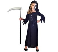 Amscan Girls Grim Reaper Halloween Horror Costume - 9-10 Years